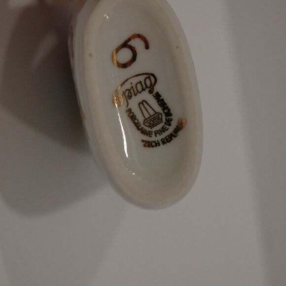 Vintage Lazne Luhacovice Spa Porcelain Cup Mug Epiag Jome Czech Republic Straw - Picture 6 of 6